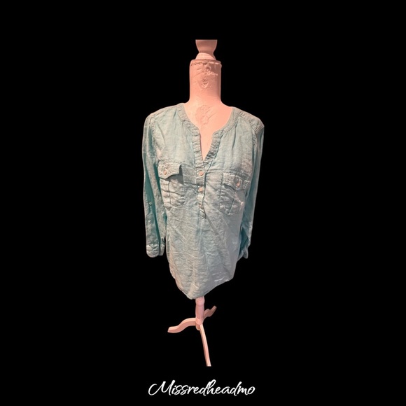 Talbots Women's Aqua Top - Picture 1 of 5